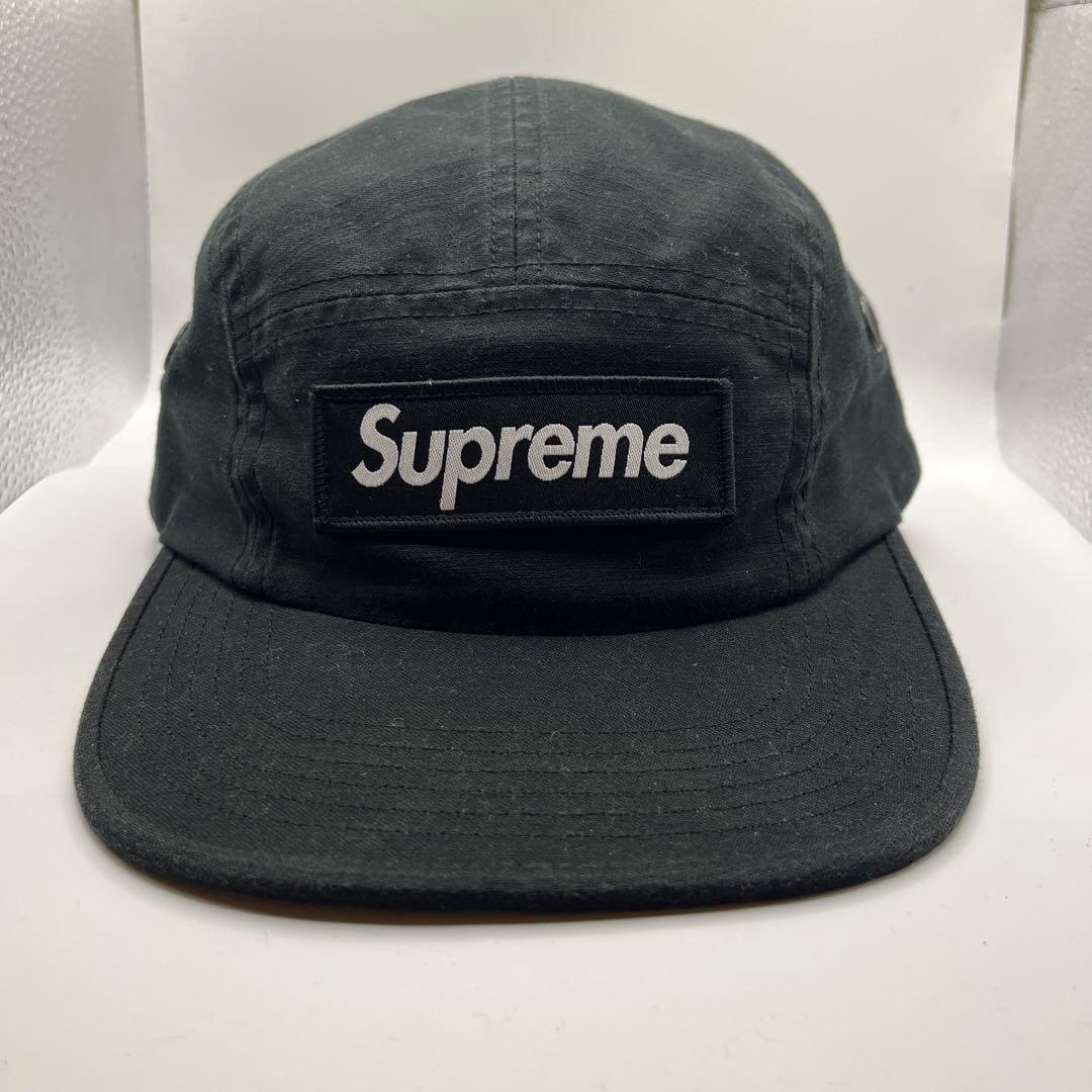 Supreme ブラック 5パネルキャップ