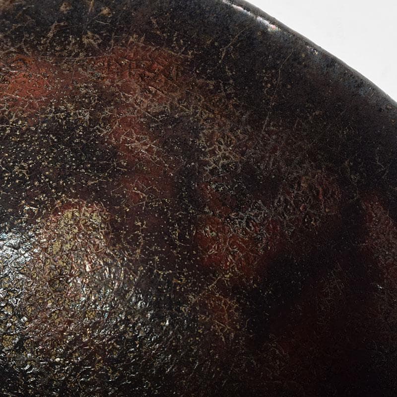 茶道具　楽吉左衛門　九代了入作　黒楽茶碗　合わせ箱　V　R9372