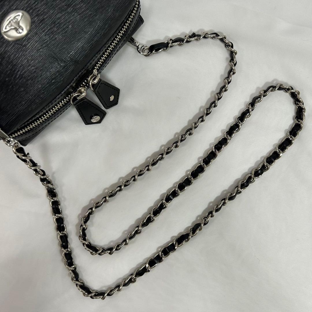 【未使用級】ヴィヴィアンウエストウッド ショルダーバッグ レザー オーブ 型押し