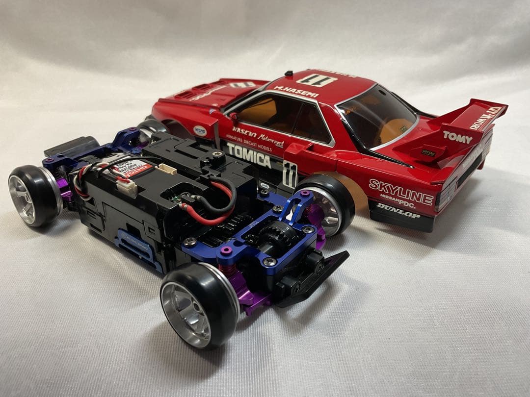 京商 ミニッツ AWD ドリフトスカイラインAFS2.4G基盤 アルミホイール付