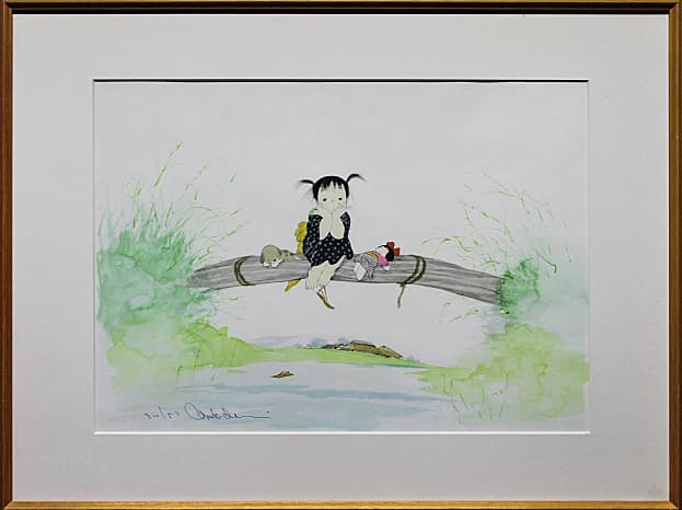 中島潔 【かんかんからす】 リトグラフ