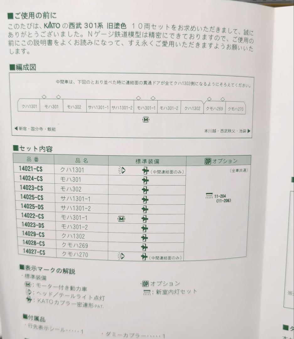 【本日限り】ジャンク　KATO　10-460　西武301系 旧塗装色 10両