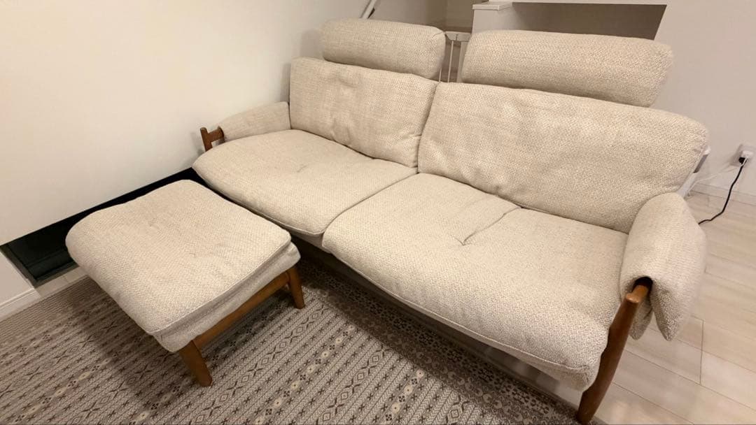 ジャーナルスタンダードファニチャー マデイラソファ+オットマンセット