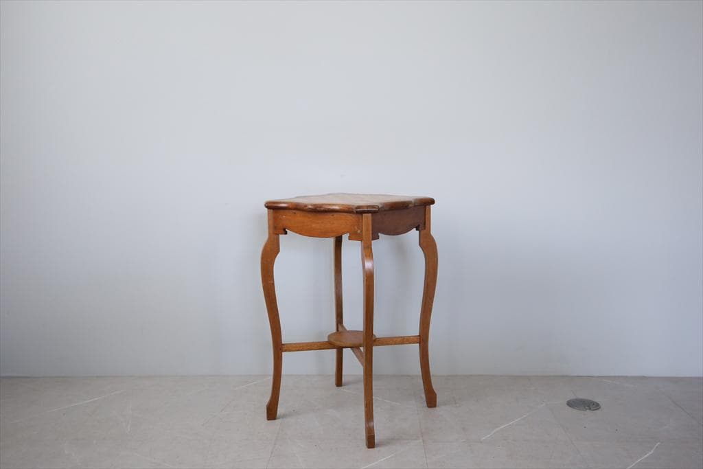 英国アンティーク木製チェステーブル/サイドテーブル机/飾り棚花台(89-198)