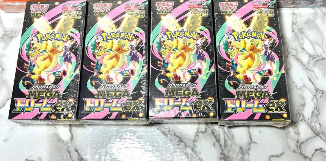 ポケモンカード　MEGAドリームex 新品未開封　シュリンク付き4BOX