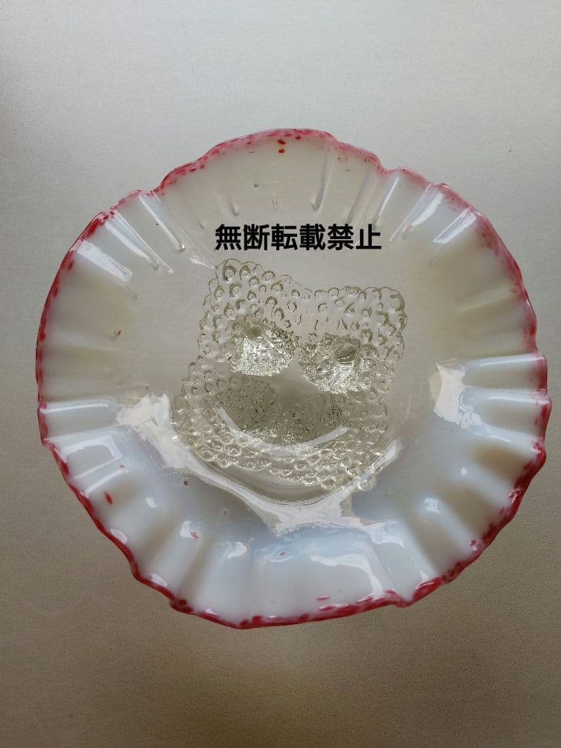 オールドフェントン　オパールセント　アートディッシュ ガラス　FENTON