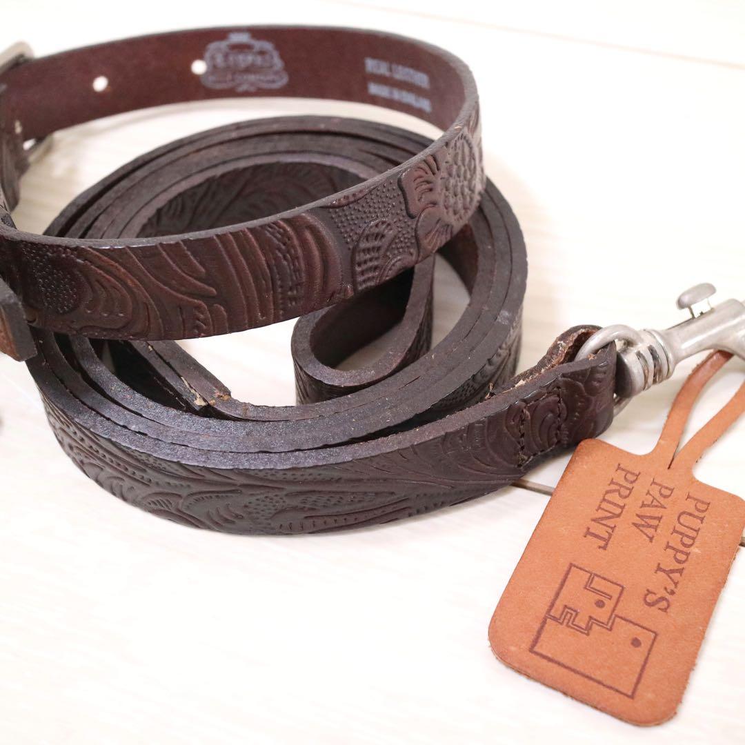 regent belt company カービング リード 首輪 革 本革 犬具