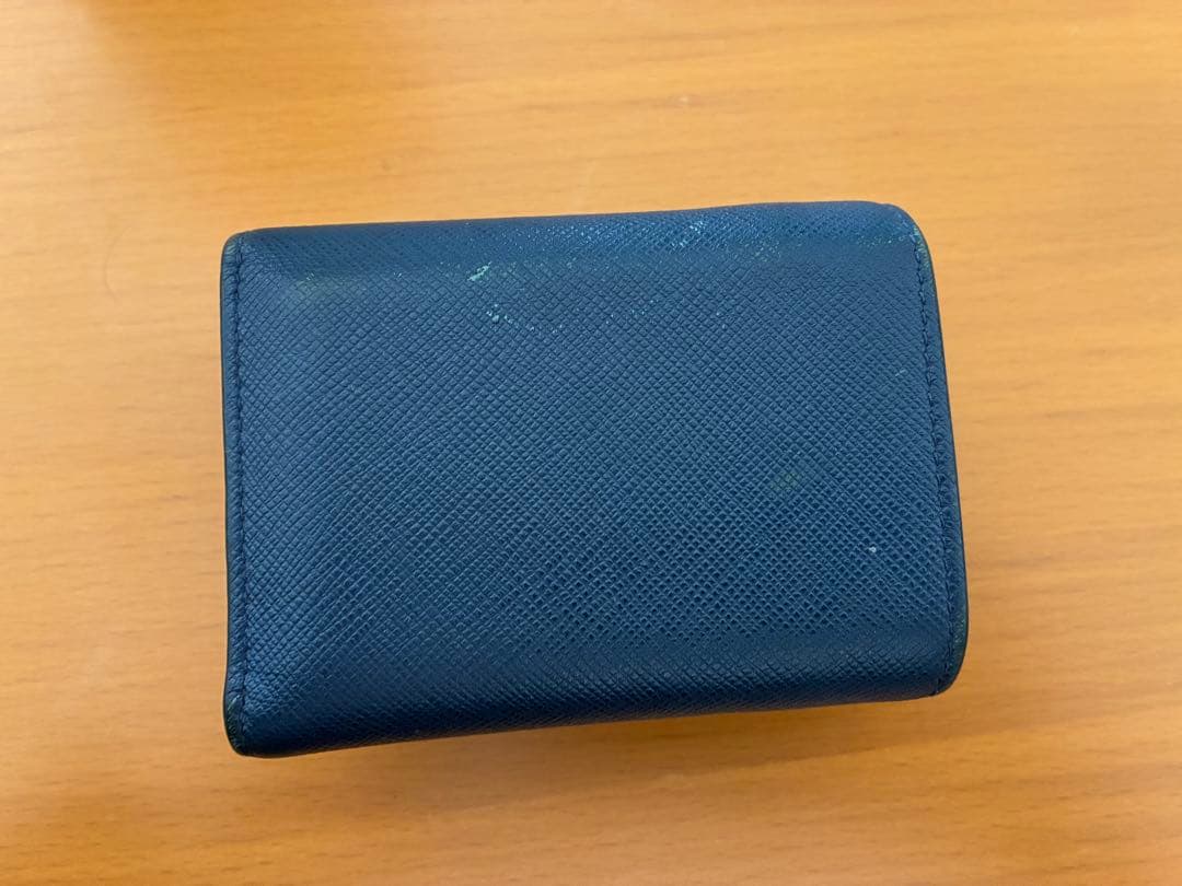 PRADA ネイビー 三つ折り財布