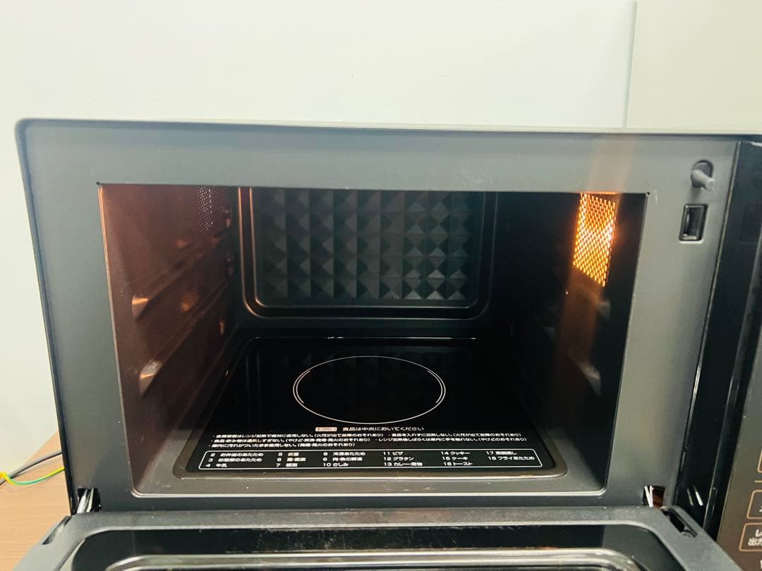 美品YAMAZEN 2023年製 オーブンレンジ YRP-F180V 電子レンジ