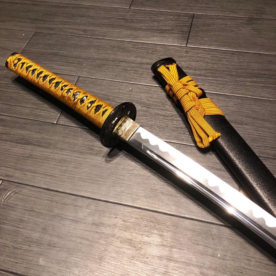 専用　模造刀　居合刀　樋入り刀身　橙金拵え　亜合金刀身　名刀