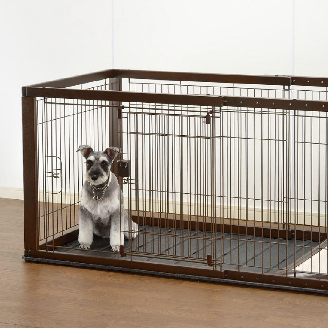 【未使用】Richell リッチェル 木製スライドペットサークル ワイド