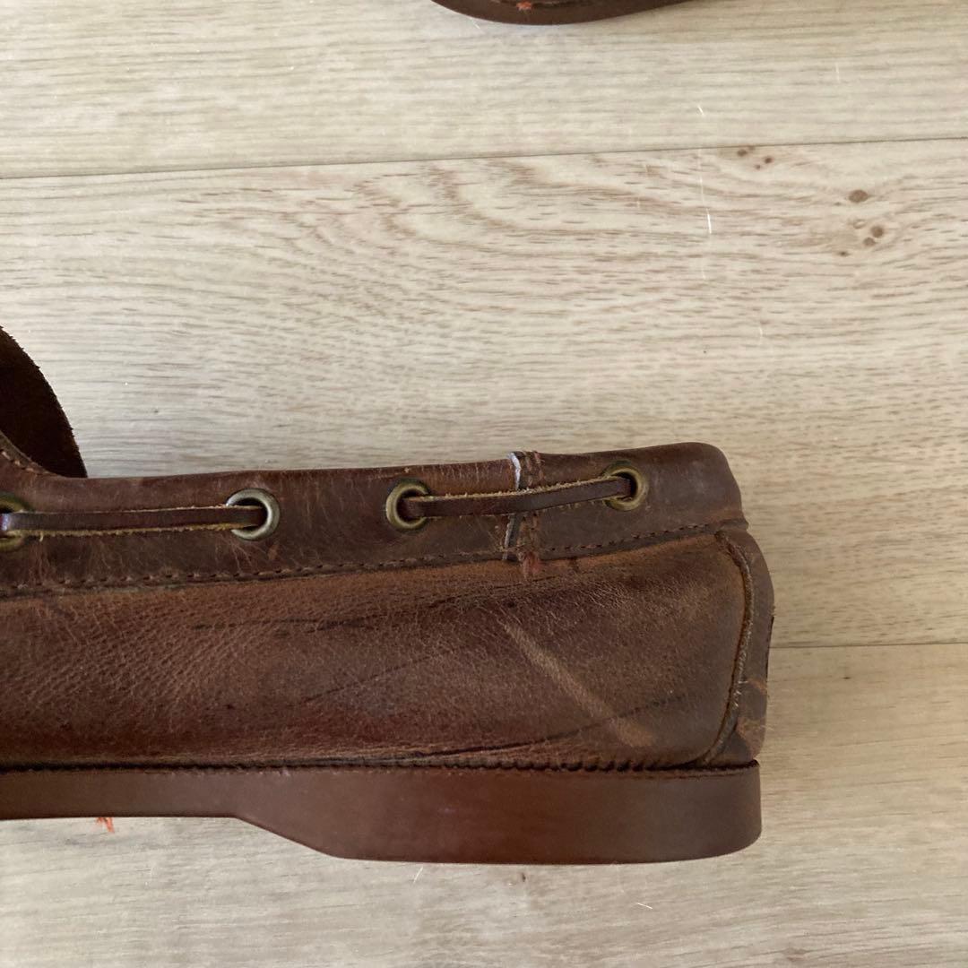 雰囲気◎ 90’s Polo Ralph Lauren レザー デッキシューズ