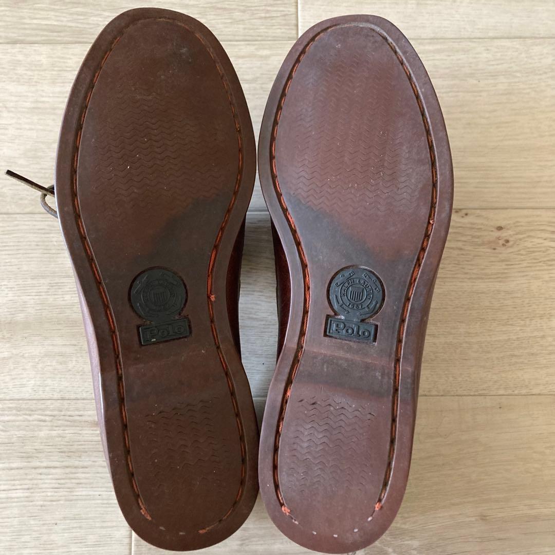 雰囲気◎ 90’s Polo Ralph Lauren レザー デッキシューズ