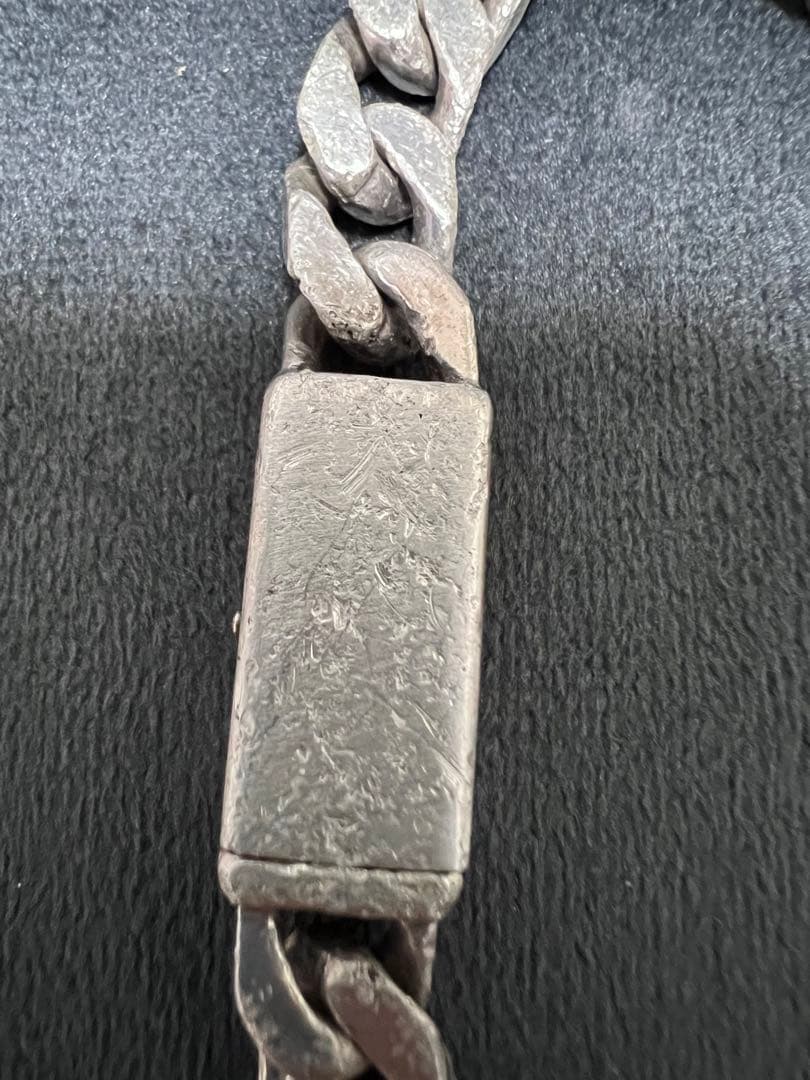 テ*ン様 GUCCI シルバー極太喜平チェーンブレスレット[ジャンク]