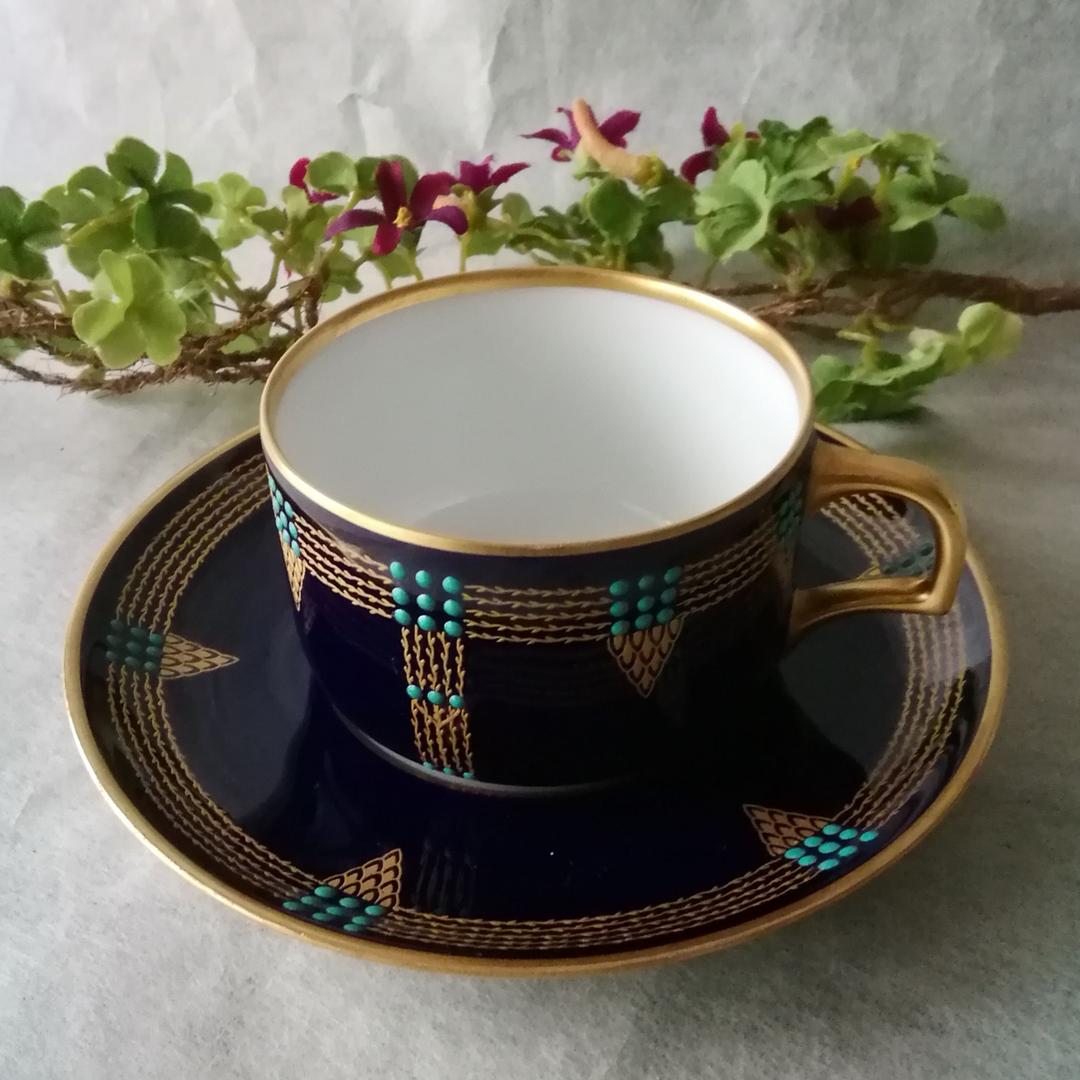 逸品　フッチェンロイター　アールデコ金彩ジュエルC&S　ドイツ　アンティーク