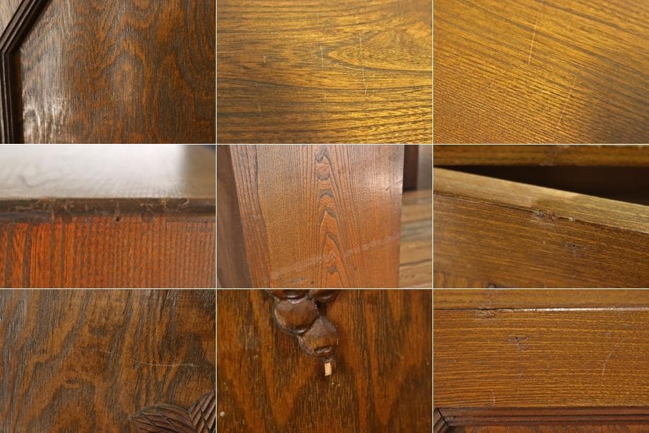 レトロ キャビネット 戸棚 本箱 収納 ラック 引き出し 抽斗 2杯 木製