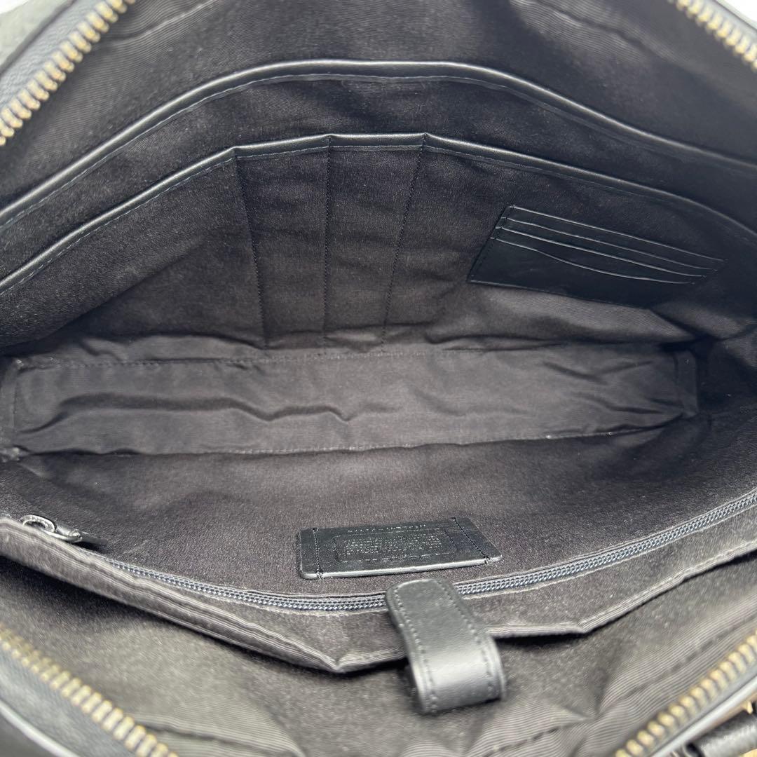 極美品✨ コーチ ブリーフケース 2way グラハム A4 レザー ブラック