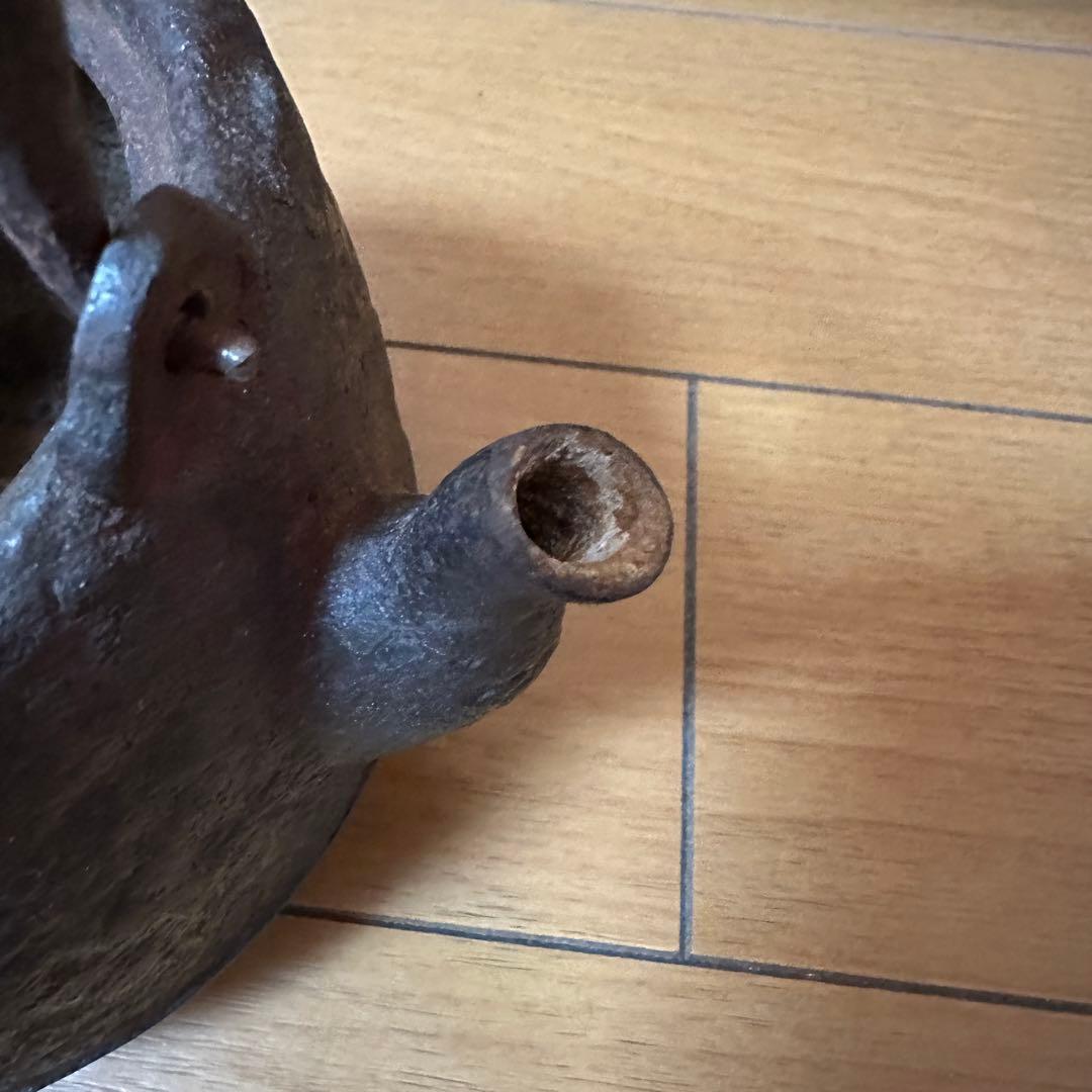 龍文堂 鉄瓶 唐銅蓋 煎茶道具