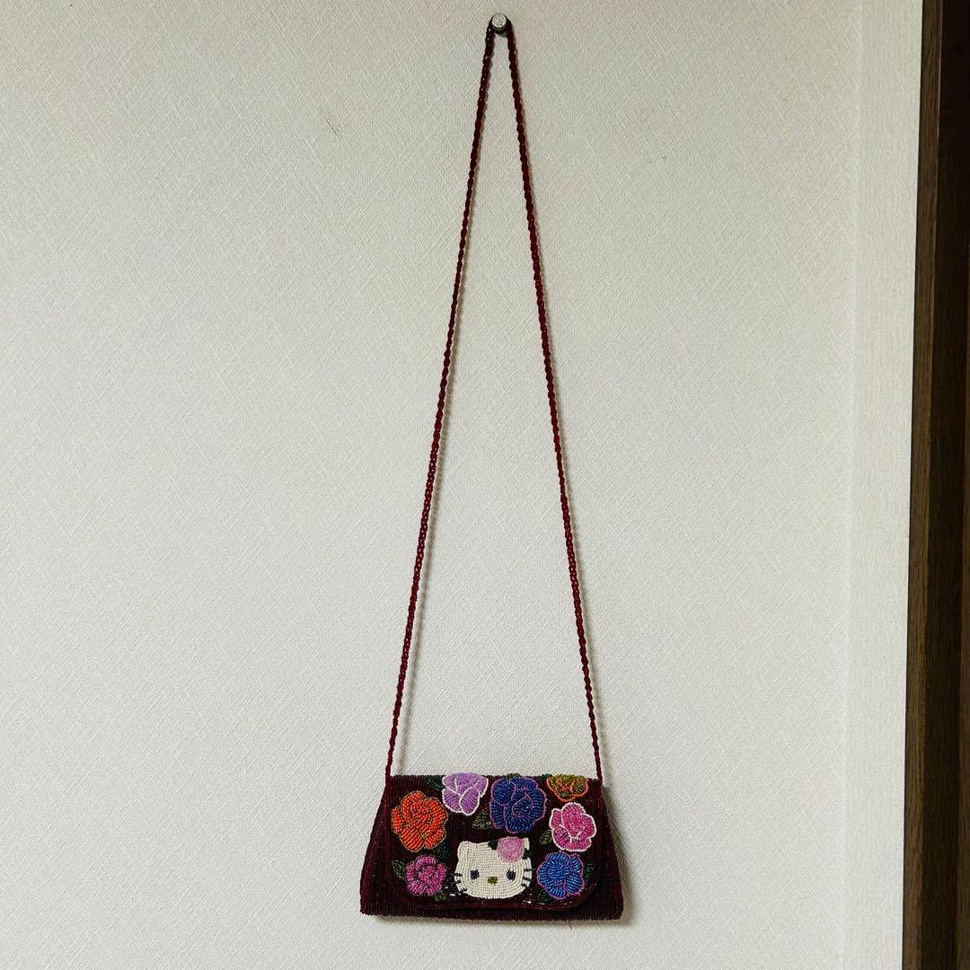 ハローキティ 総ビーズ　パーティバッグ　パーティー用ビーズバッグ　海外用商品