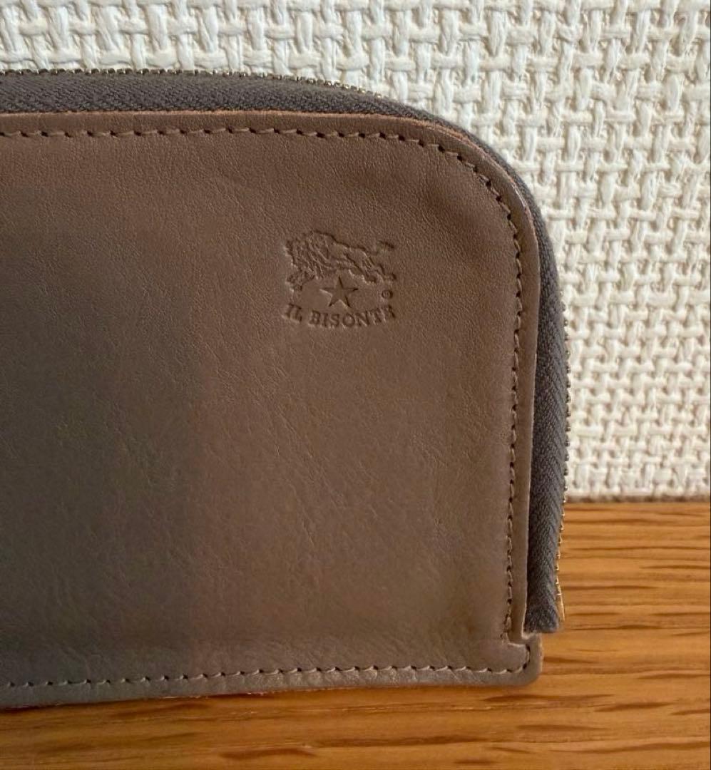 IL BISONTE イルビゾンテ　L字ファスナーケース　グレージュ