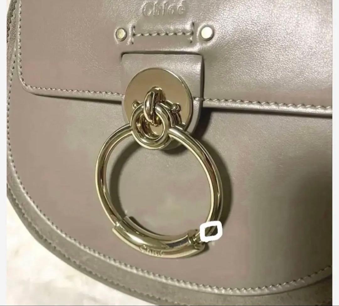 値下げ再出品　シャイニー＆スエードレザー　TESS スモールバッグ　クロエ