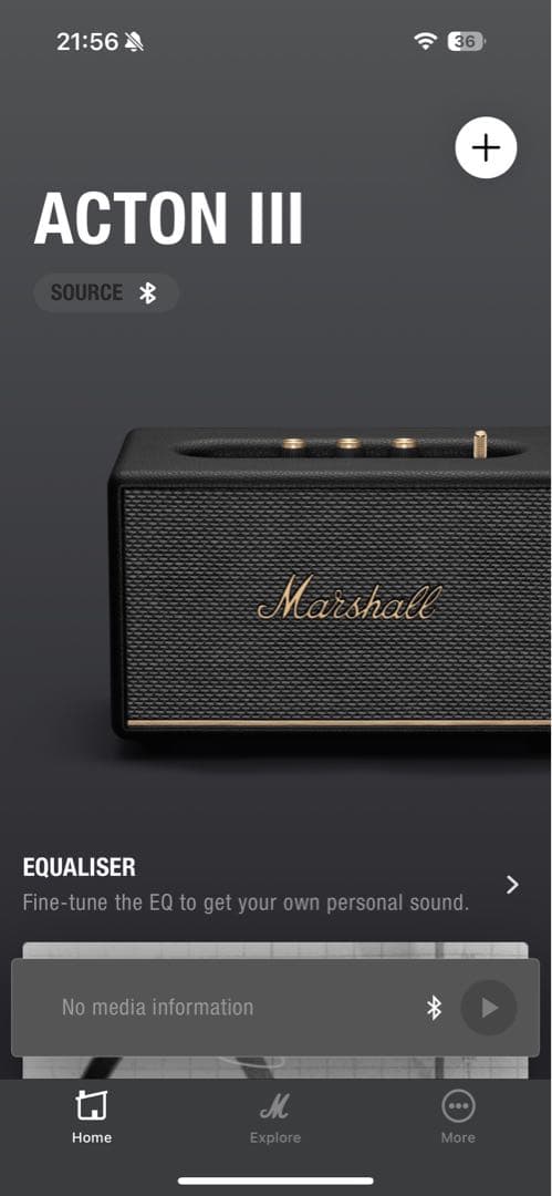 マーシャルMarshall Acton III アクトン3ブラック　超美品