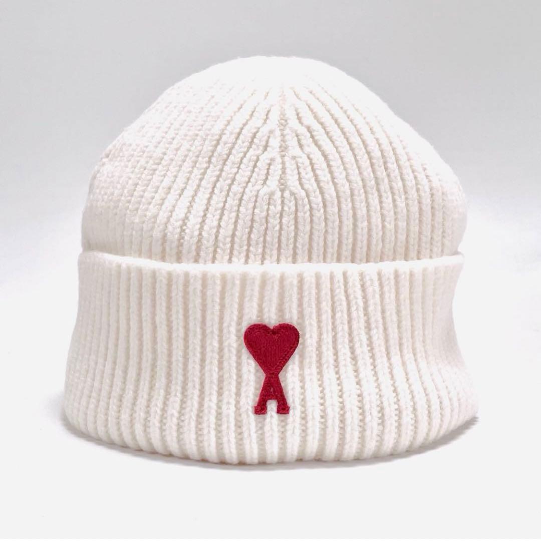 月初セール ami アミパリス ニット帽 ロゴ ウールビーニー ニット 帽子