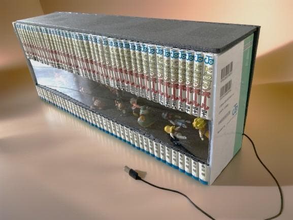 ドラゴンボール コミック 背表紙 フィギュアセット＋LEDディスプレイケース