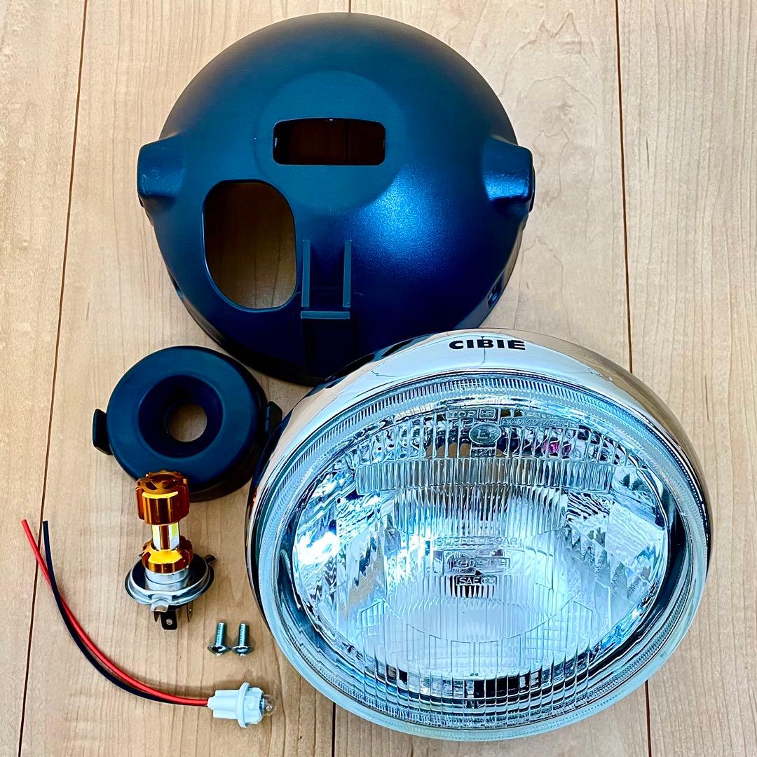 当時物 シビエ 凹み ヘッドライト CIBIE 美品 マーシャル