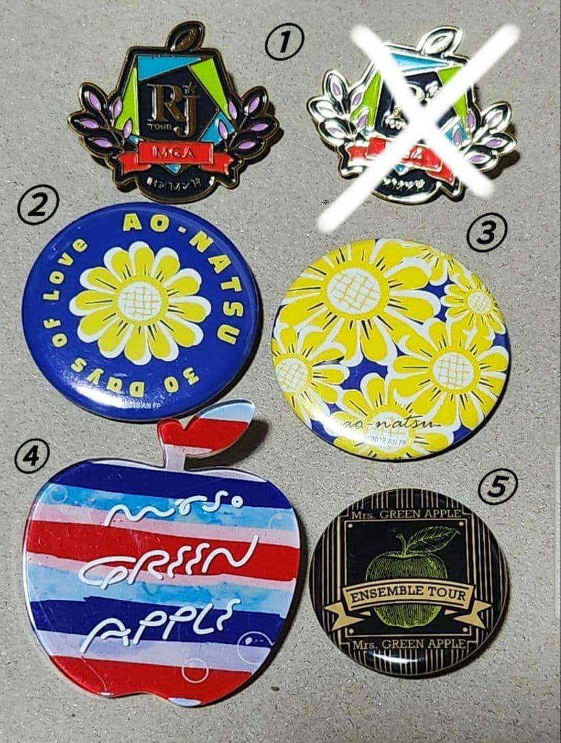 Mrs.GREEN APPLE ピンバッジ 缶バッジ