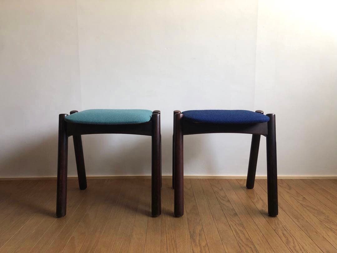 ヴィンテージ WINDS太平 スタッキングスツール2脚セット 飛騨家具 レトロ