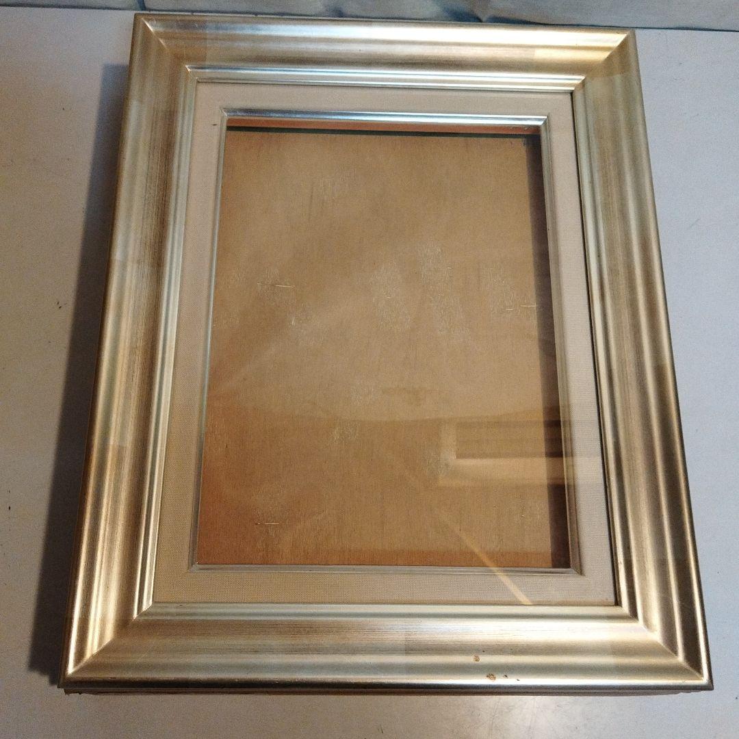油絵　銀　F4 額縁　未使用
