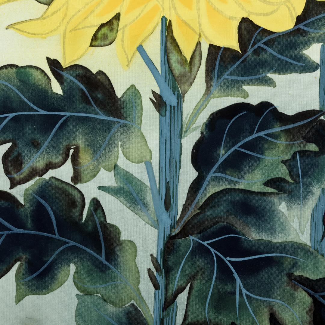 F10 肉筆水彩 日本画 『菊の花』 高級木製額縁付属 外寸約713×638mm