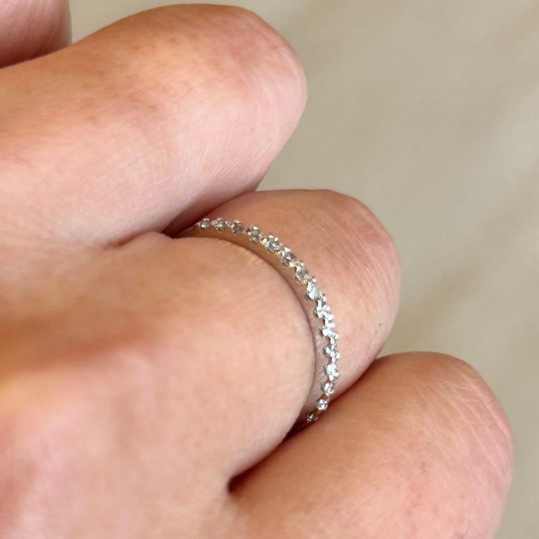 プラチナ　ダイヤモンド　リング　ハーフエタニティ　Pt900