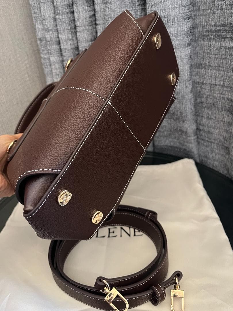 POLENE ポレーヌ Mokki Mini ロゴ レザー ショルダーバッグ