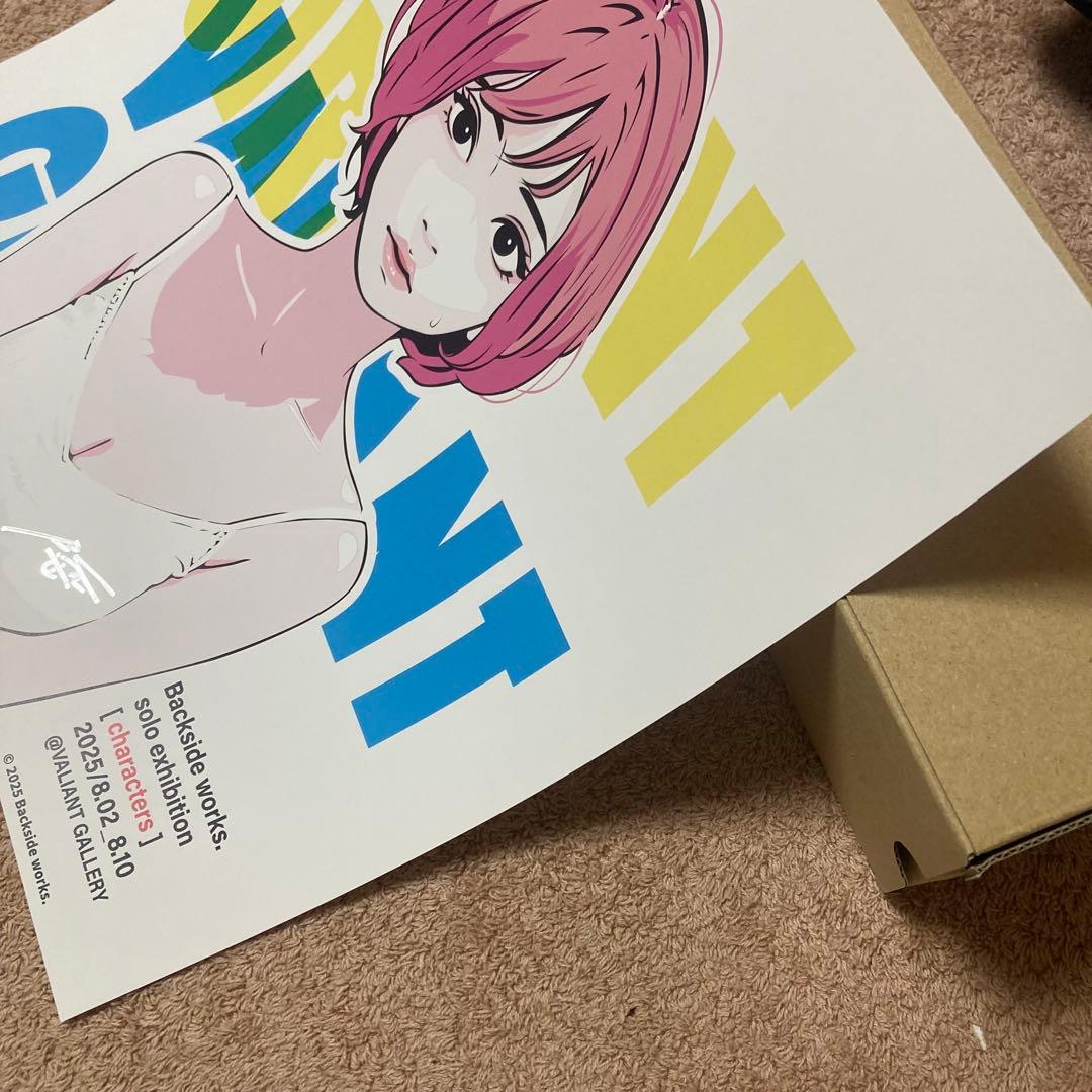 Backsideworksさん　サイン入り　ポスター