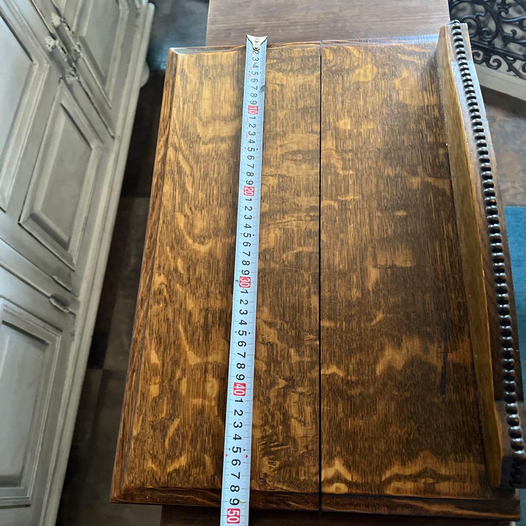 イギリスアンティーク＊木製デスク リメイク品＊引き出し付き