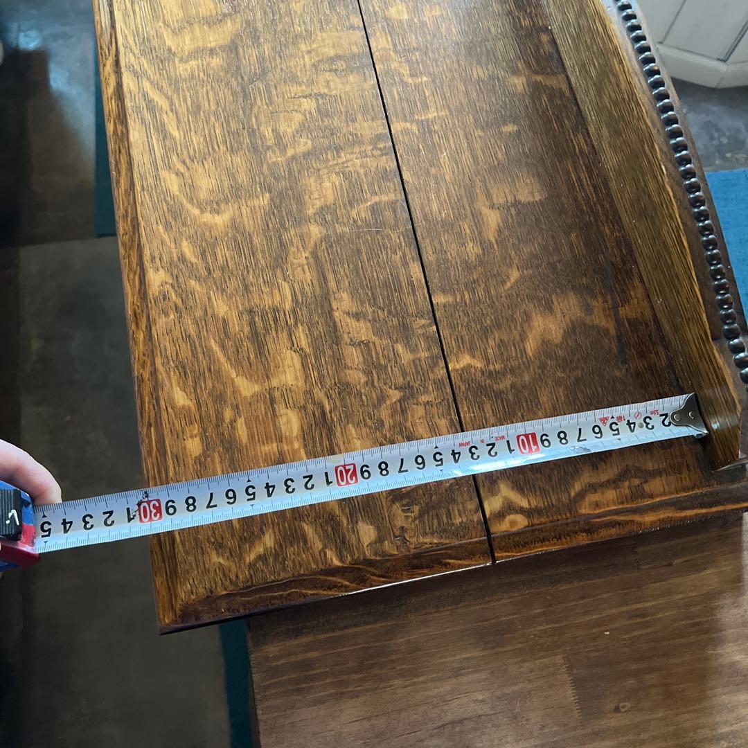 イギリスアンティーク＊木製デスク リメイク品＊引き出し付き