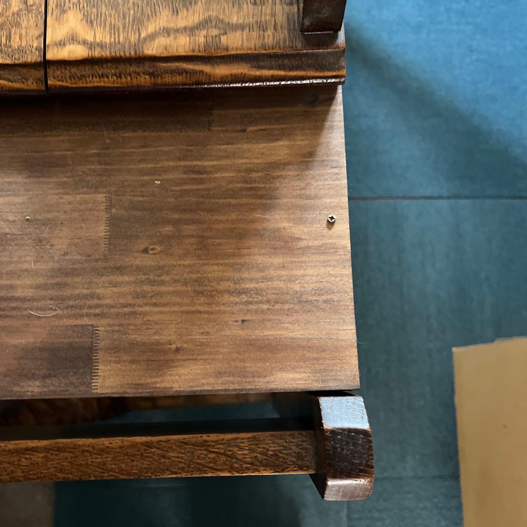 イギリスアンティーク＊木製デスク リメイク品＊引き出し付き