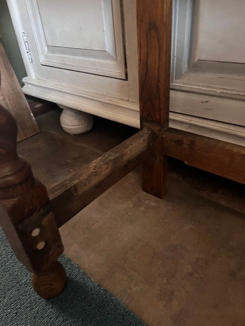 イギリスアンティーク＊木製デスク リメイク品＊引き出し付き