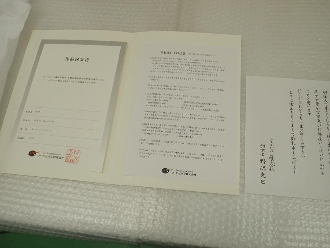 ㉑新品・保証書付 Tony　トニー「窓際のフォトジェニック」ミクスドメディア