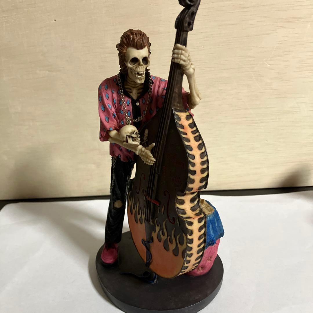 スカル/ドクロフィギュア　ロックミュージシャン　3体セット　陶器製⁉️置物