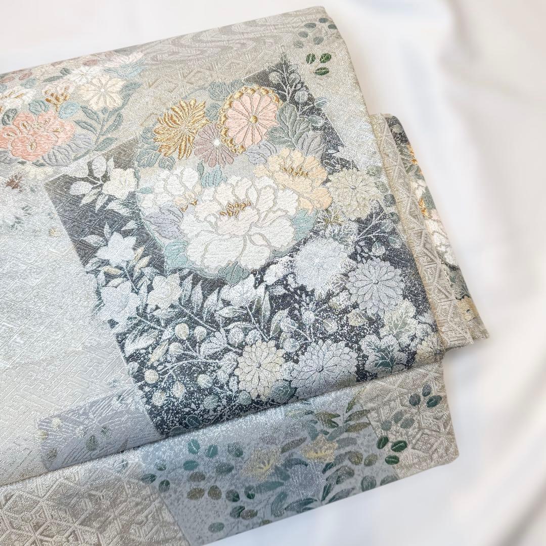 一体型 ワンタッチ帯 作り帯 佐賀錦 豪華 袋帯 二重太鼓