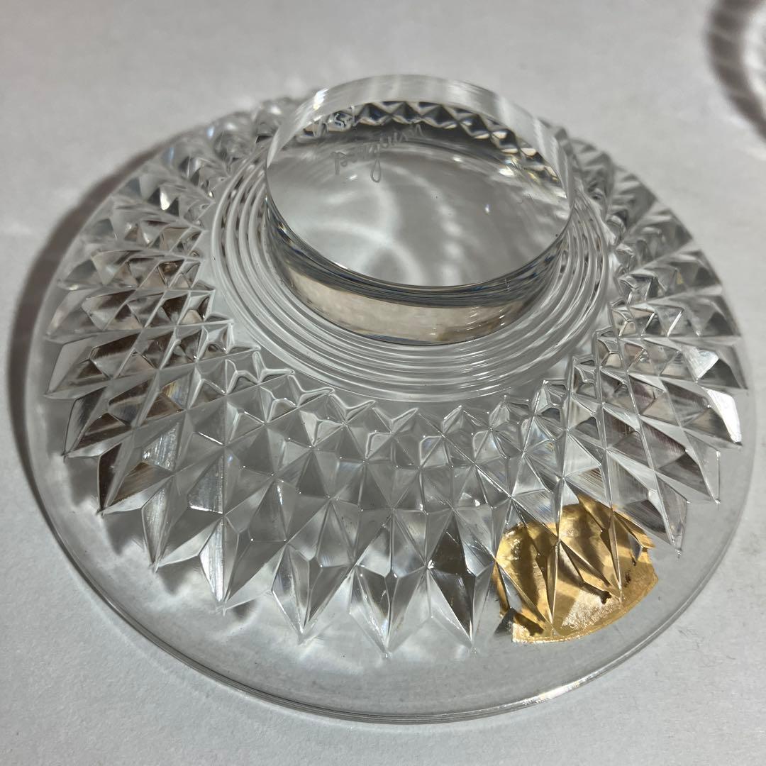 ベルギー王室御用達名門ガラス会社のカッティングガラス盃３点（日本の三ッ重盃？）