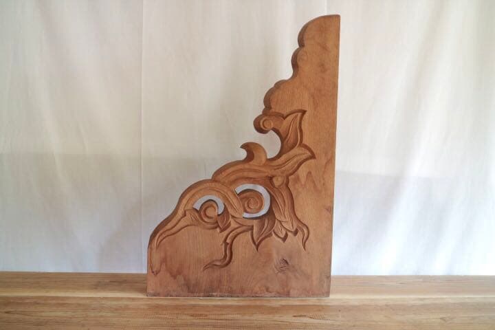 持ち送り 彫刻 オブジェ アンティーク 仏教美術 古美術 木彫 寺社 希少 レア