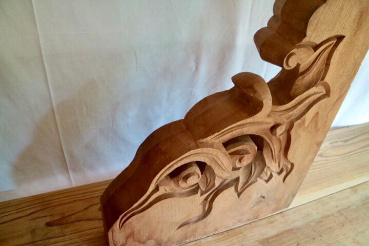 持ち送り 彫刻 オブジェ アンティーク 仏教美術 古美術 木彫 寺社 希少 レア