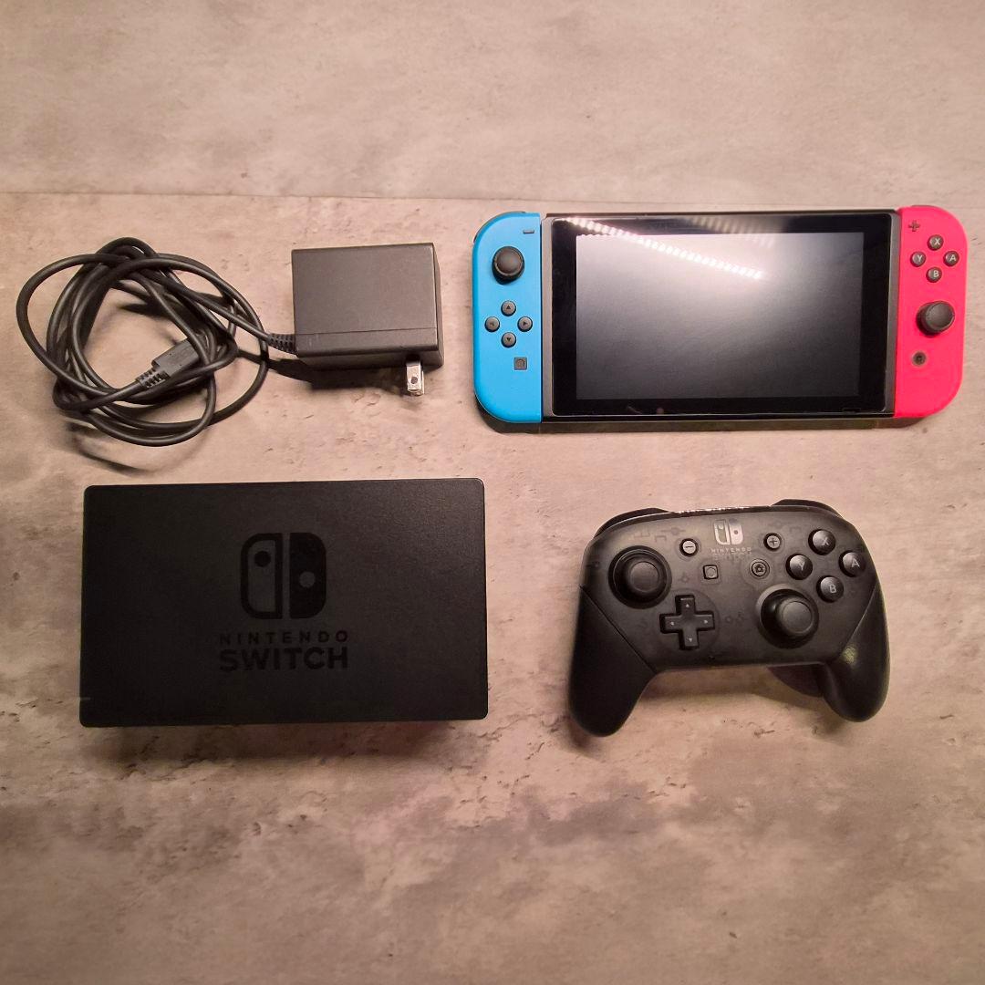 【箱無し】任天堂 Switch 2019年製造 プロコン付き