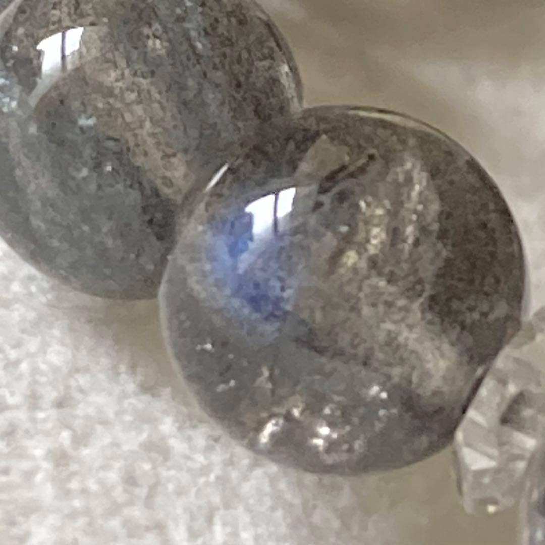 プラチナルチル×ラブラドライトのブレスレット