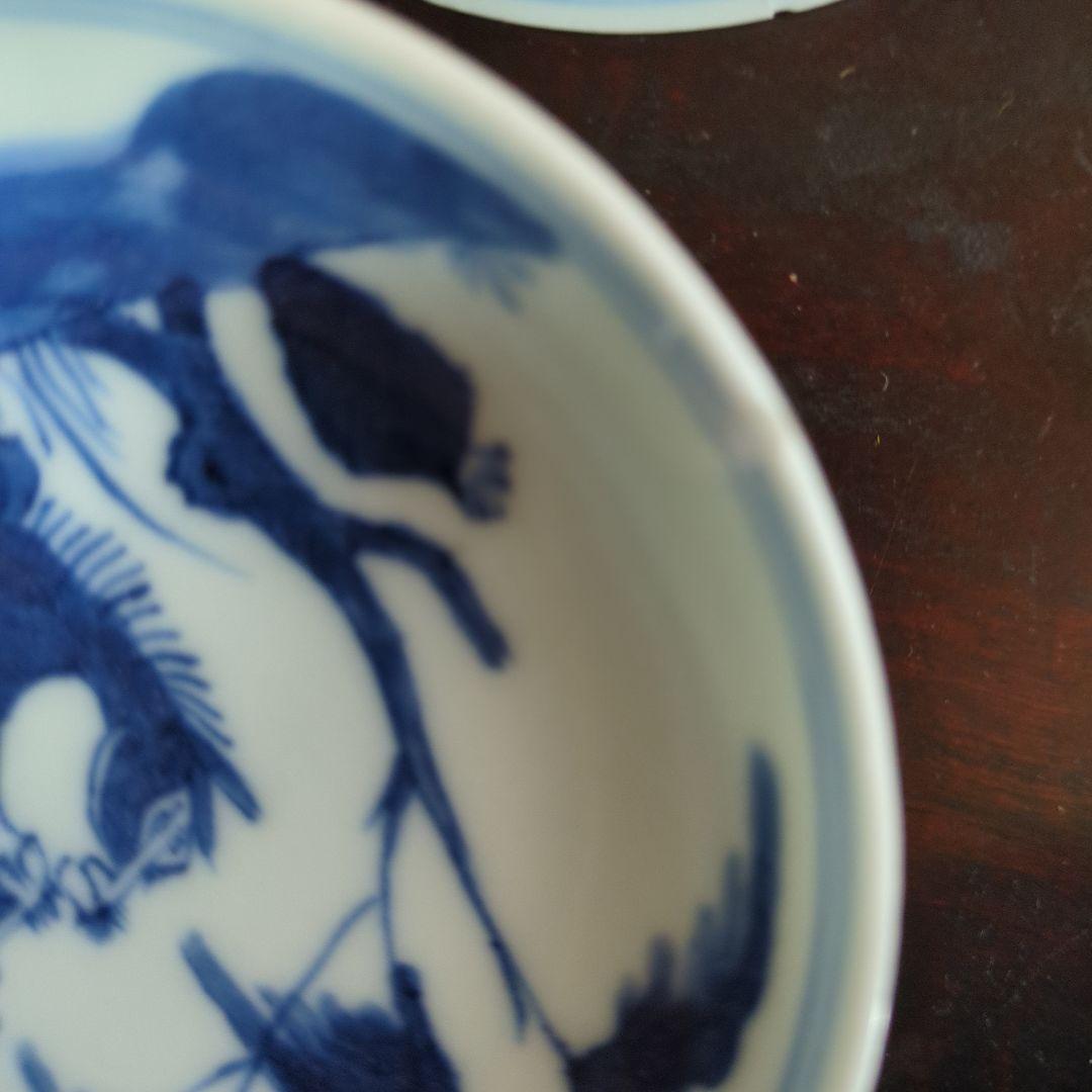 青白磁 動物モチーフ 皿 4枚セット　古染付　馬の絵柄　午年