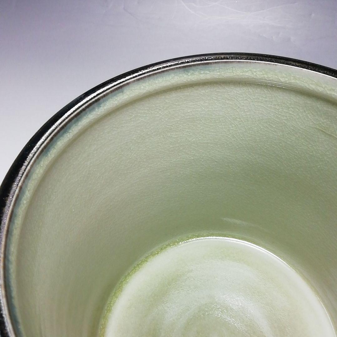 Ｓ６１３　水指　『御深井』『陽山作』『塗師　中村湖彩』　共箱　茶道具